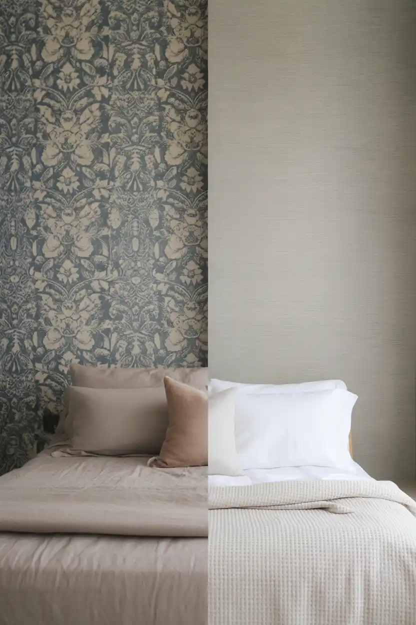 Accent Walls in Bold Floral Wallpaper