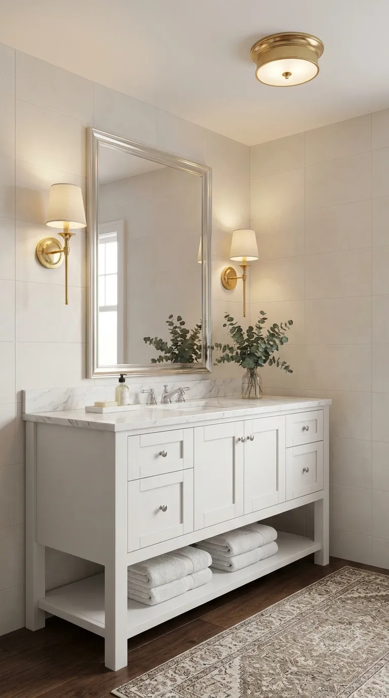 Layered Vanity and Sconce Lighting