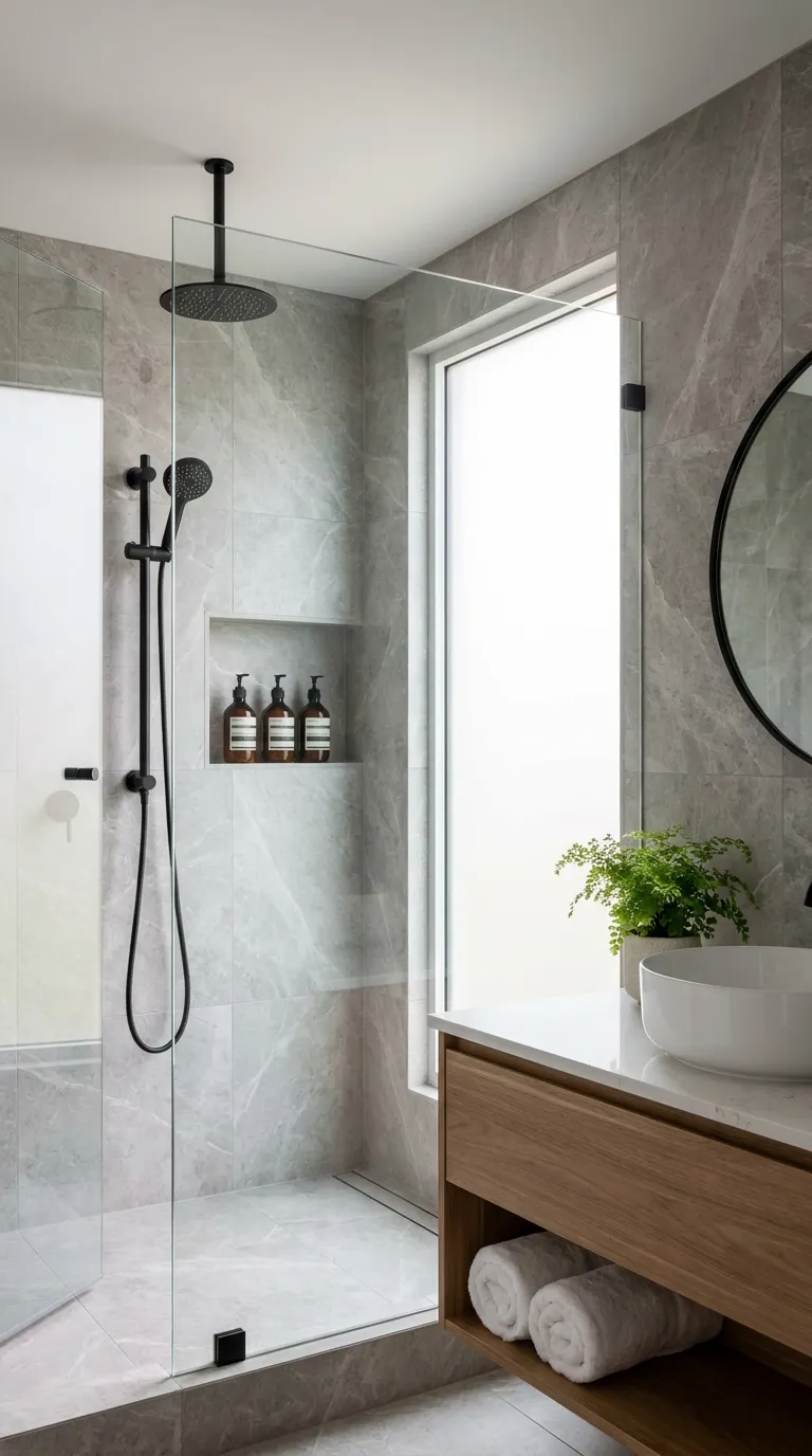 Frameless Glass Walk-In Shower