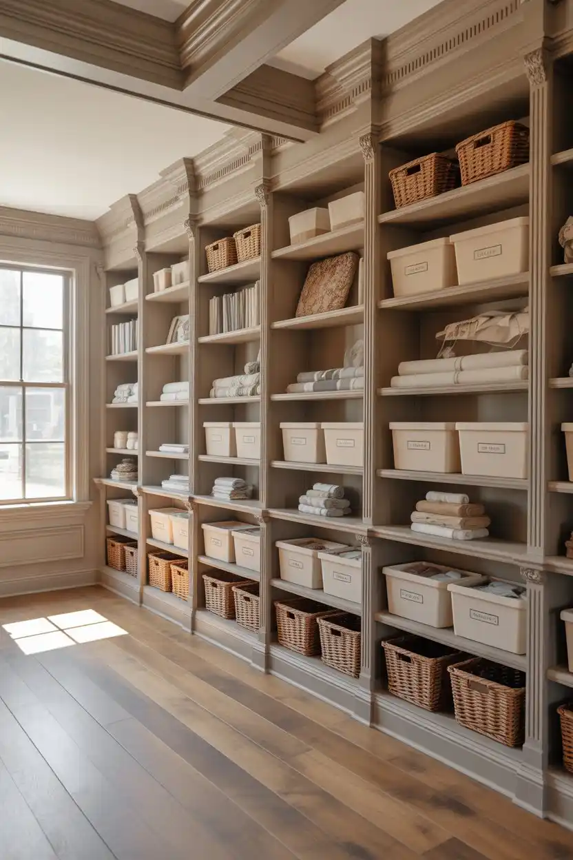 Built-In Wall-to-Wall Shelving