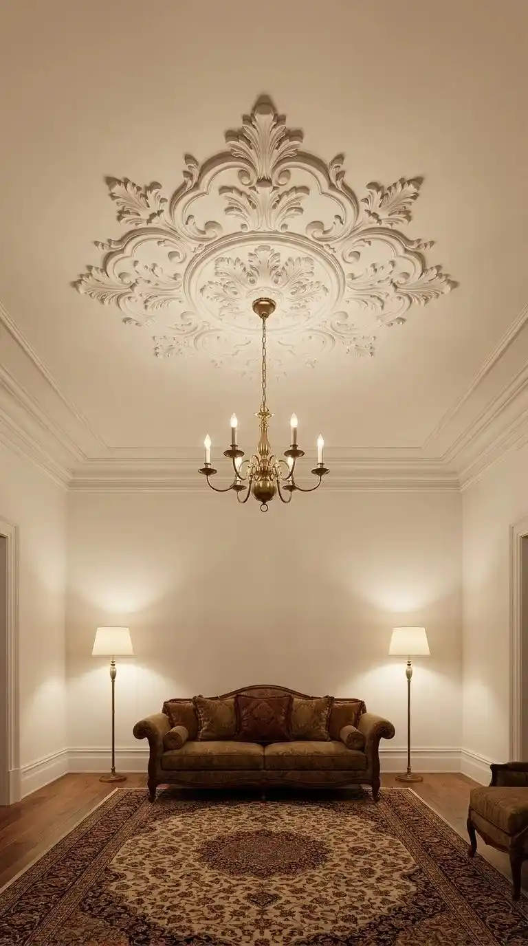 Ceiling Medallion With Crown Molding