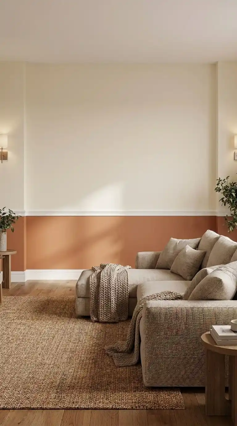 Chair Rail Molding With Two-Tone Paint