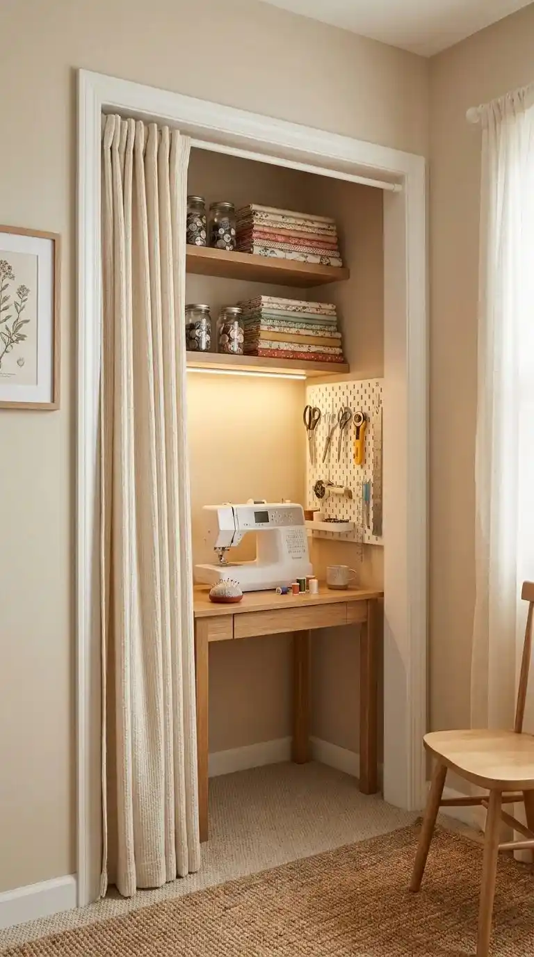Closet-to-Sewing-Nook Conversion