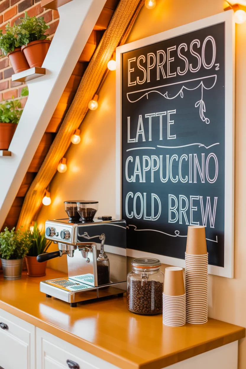 Coffee Bar Ideas Under Stairs