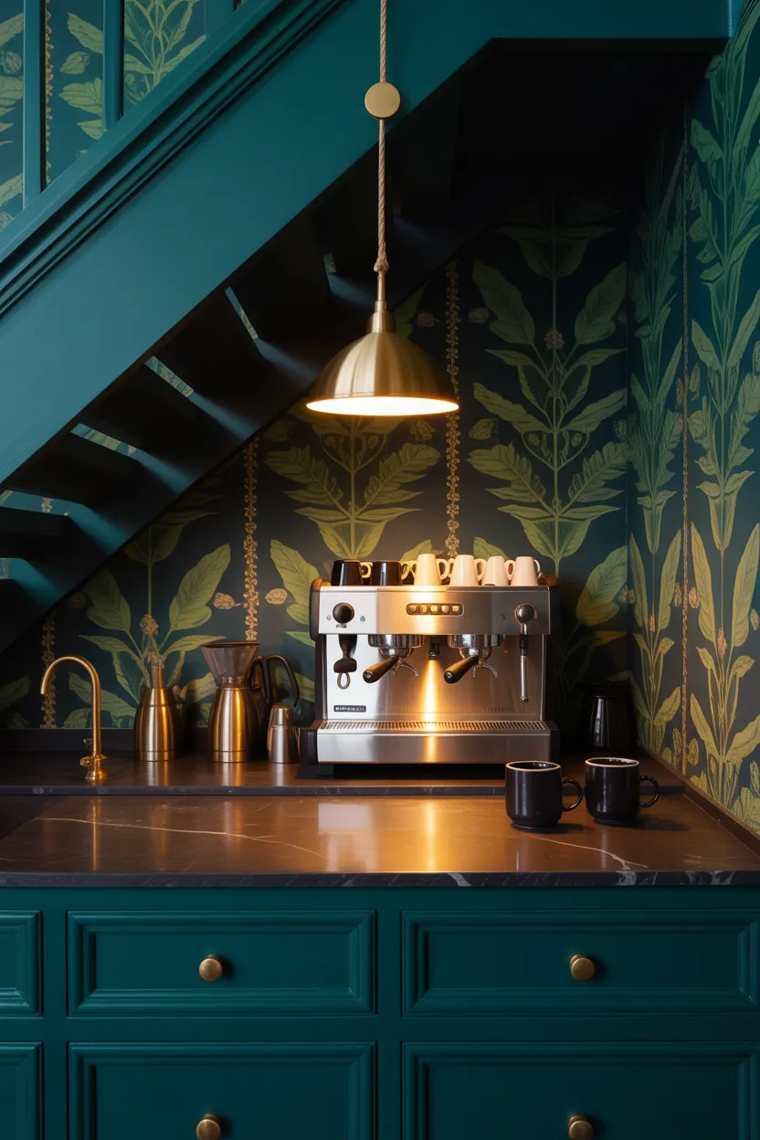 Coffee Bar Ideas Under Stairs