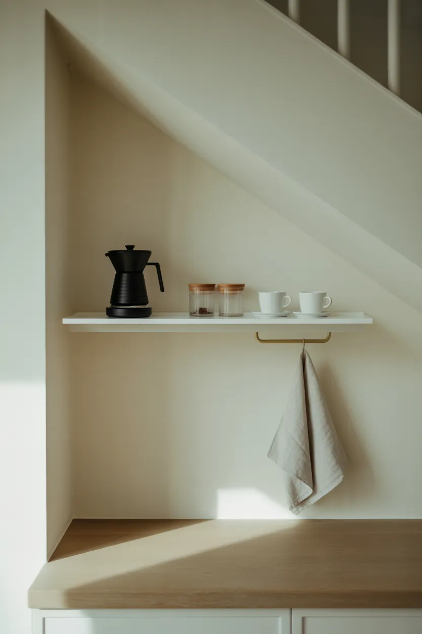 Coffee Bar Ideas Under Stairs
