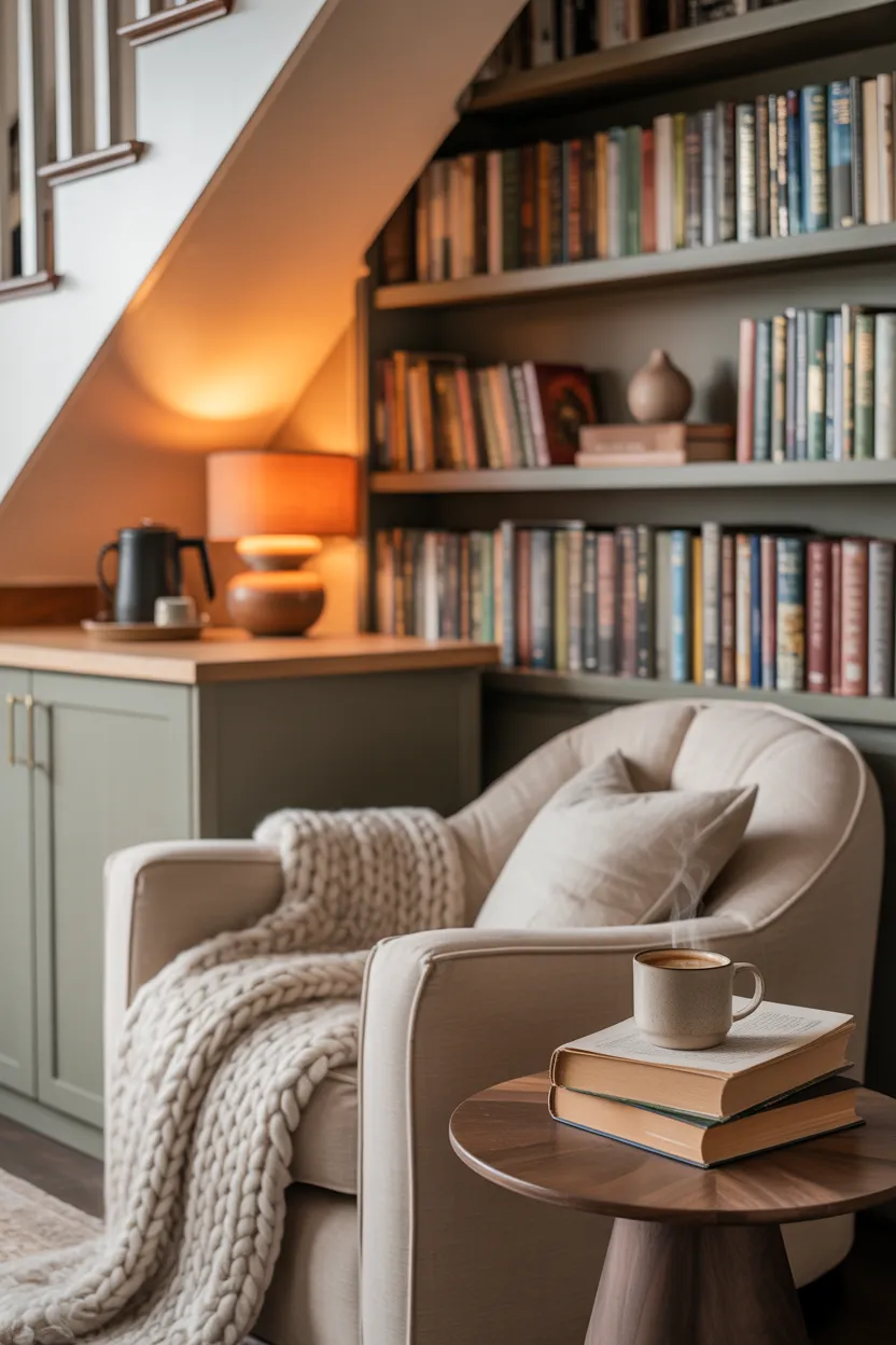 Coffee Bar Ideas Under Stairs