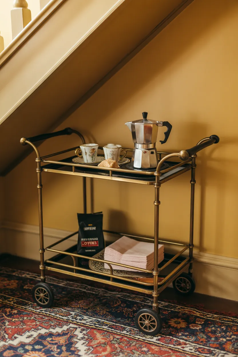 Coffee Bar Ideas Under Stairs