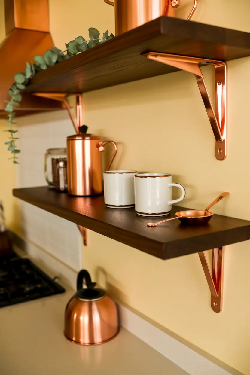 Coffee Bar Ideas With Floating Shelves