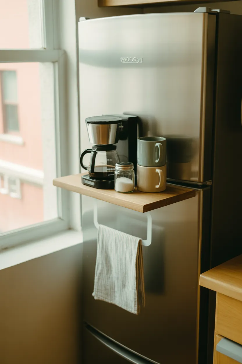 Coffee Bar Ideas With Floating Shelves