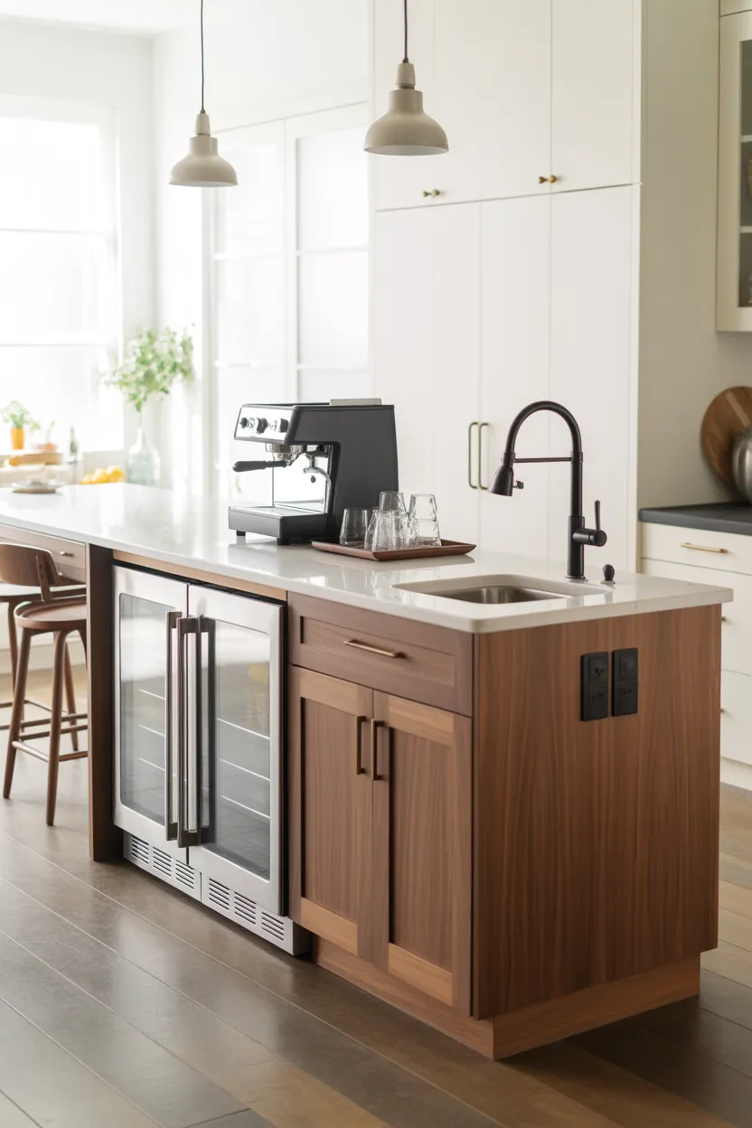 Coffee Bar Ideas With Sink and Fridge