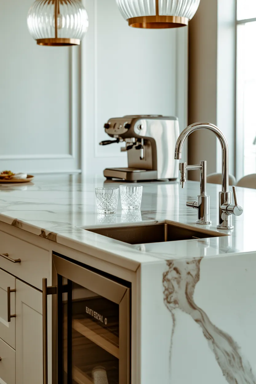Coffee Bar Ideas With Sink and Fridge