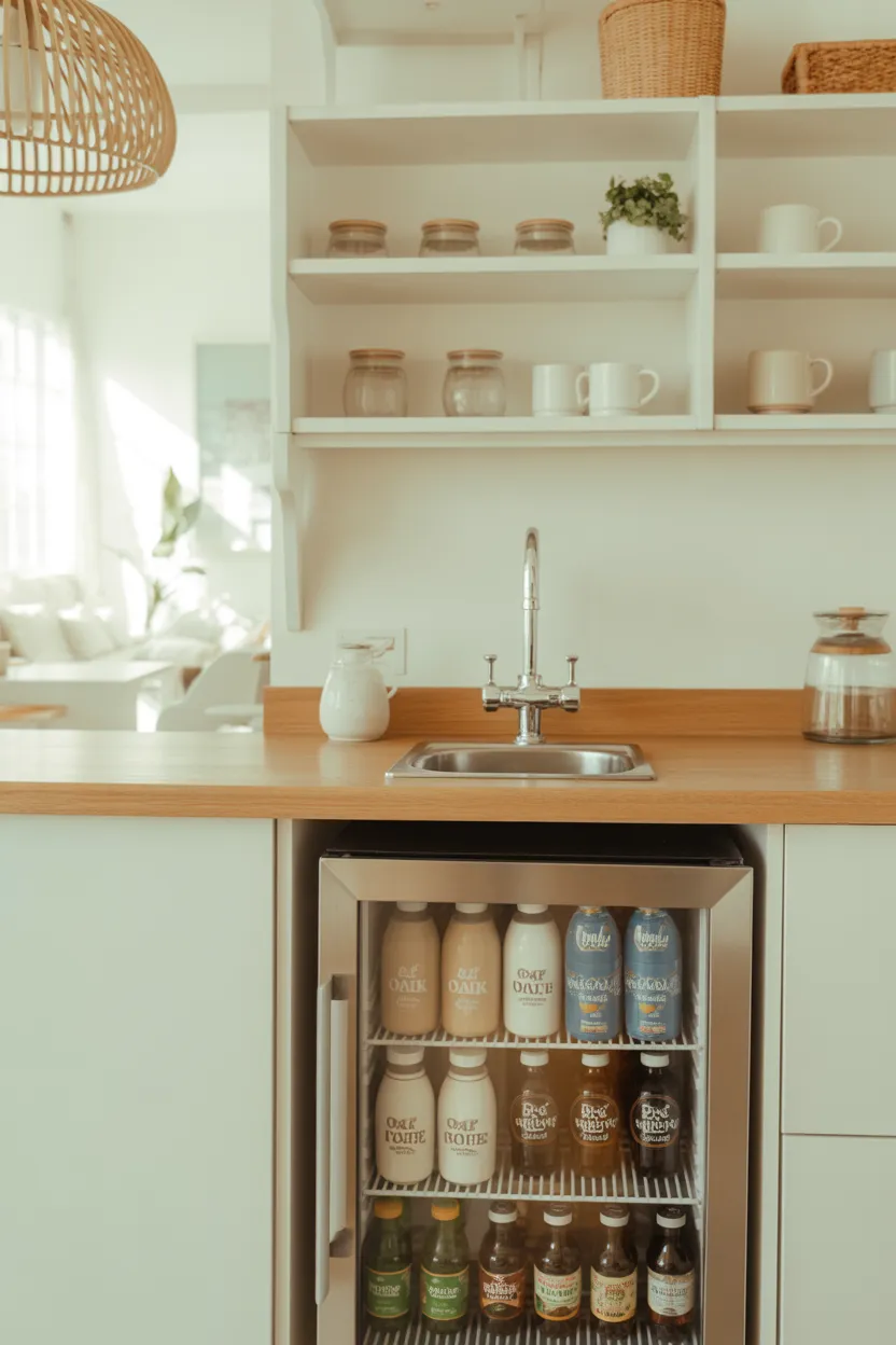 Coffee Bar Ideas With Sink and Fridge