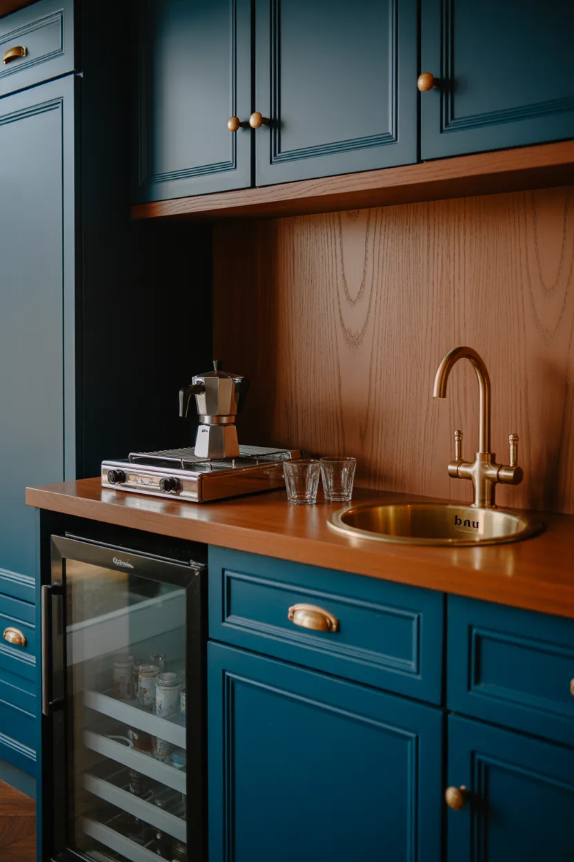 Coffee Bar Ideas With Sink and Fridge