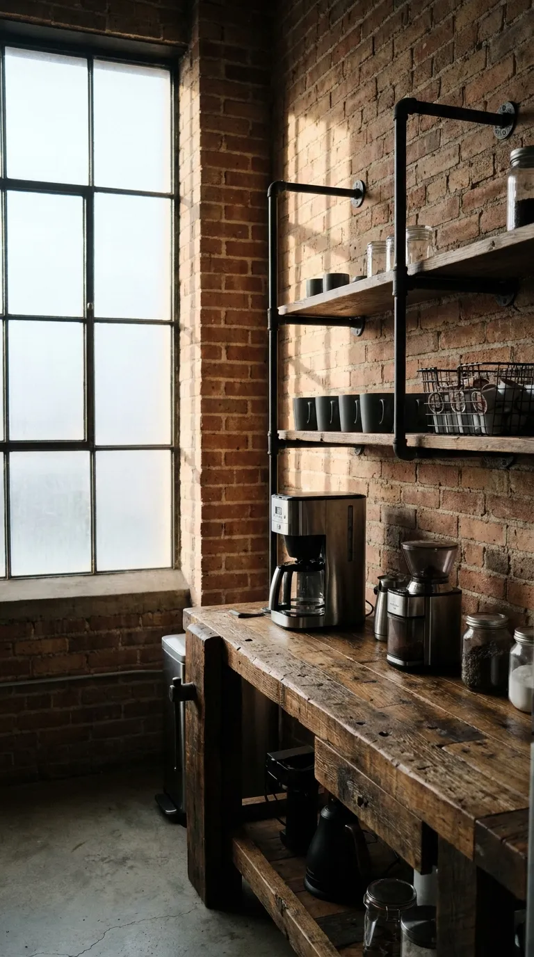 Coffee Bar Ideas in Front of a Window