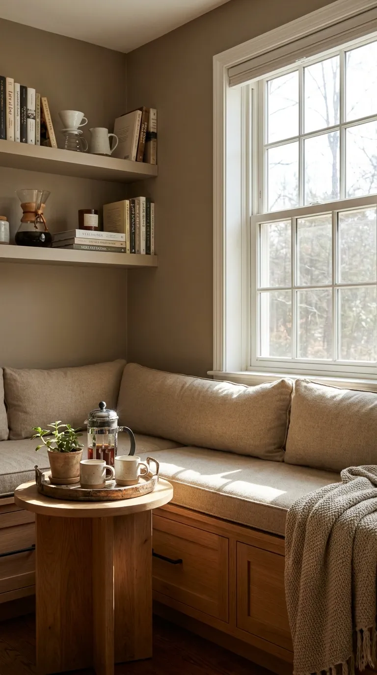 Coffee Bar Ideas in Front of a Window