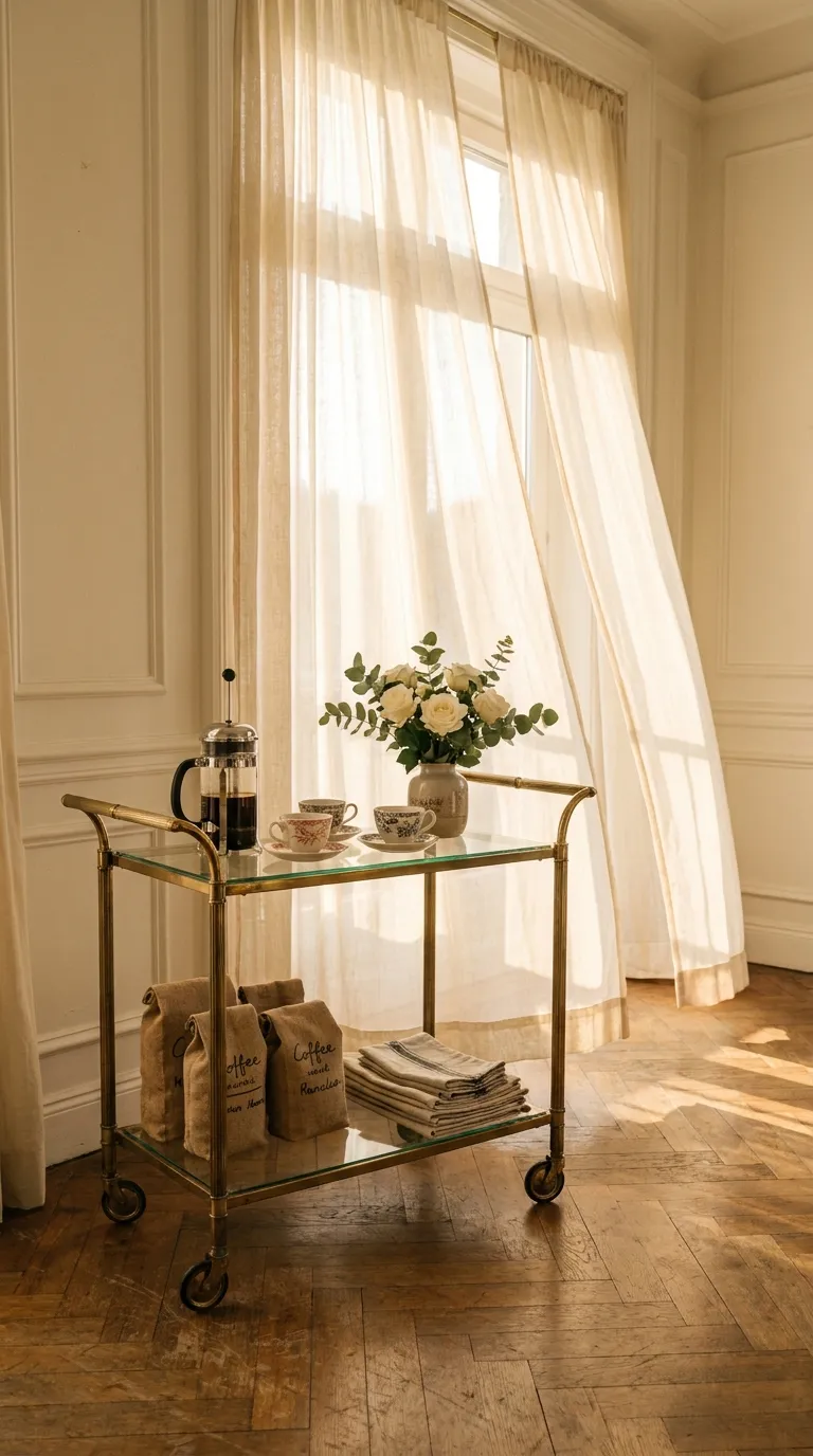 Coffee Bar Ideas in Front of a Window