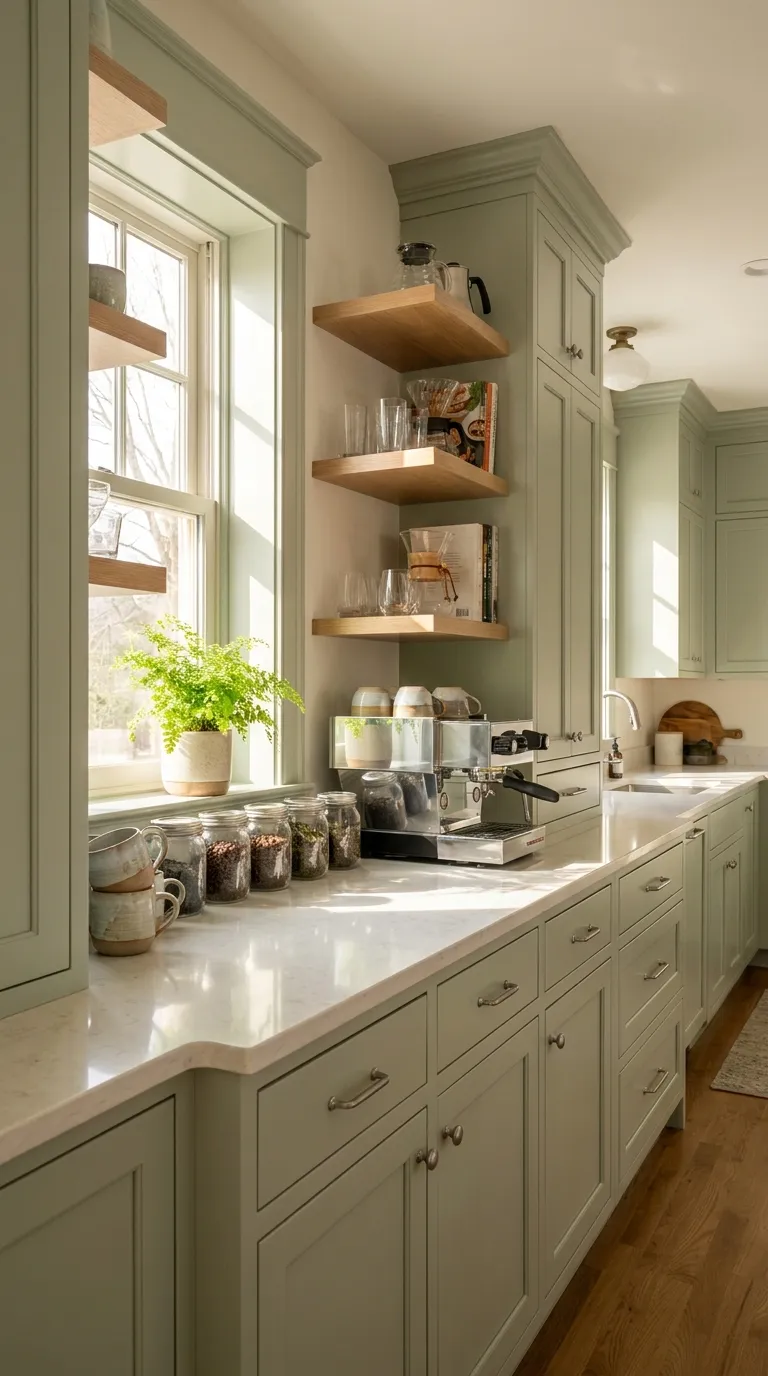 Coffee Bar Ideas in Front of a Window