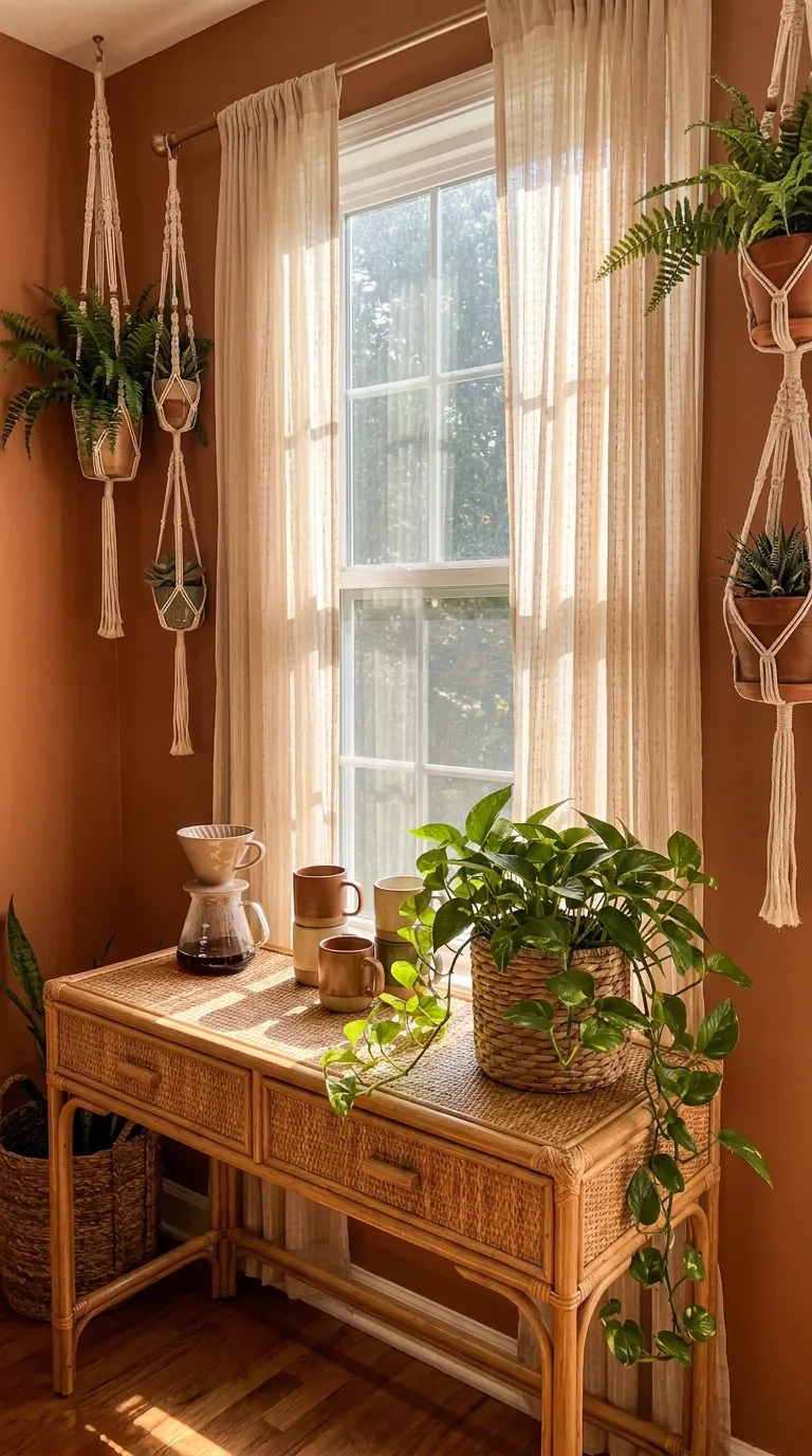 Coffee Bar Ideas in Front of a Window