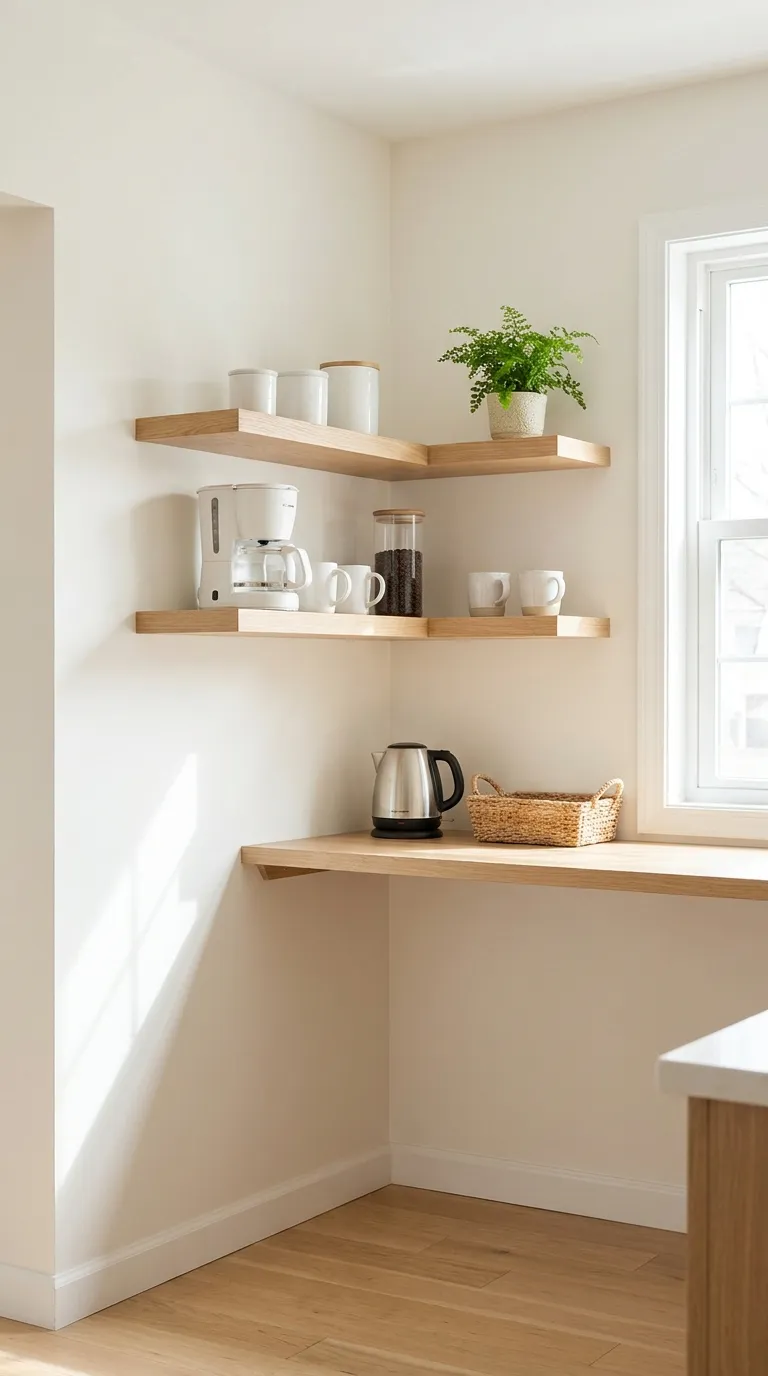 Coffee Bar Ideas in Front of a Window