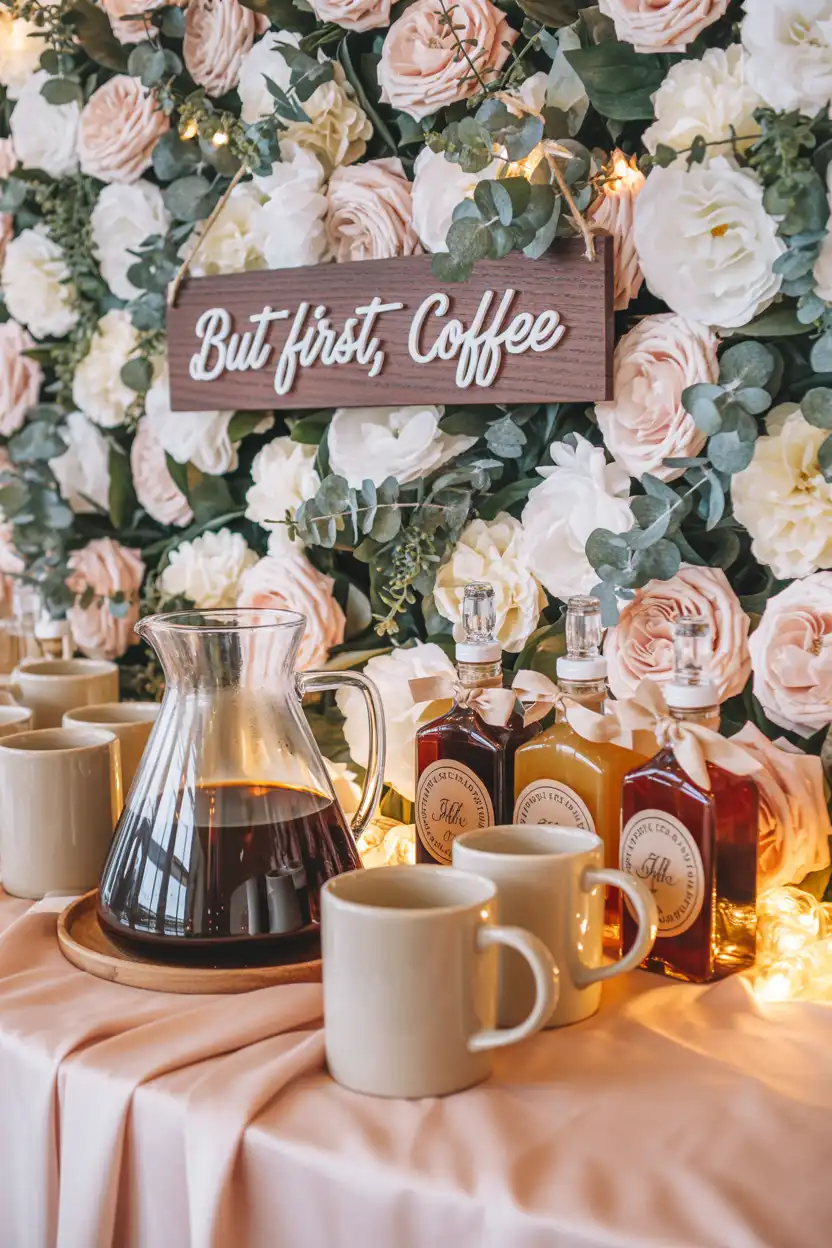 Coffee Bar Photo Backdrop Station