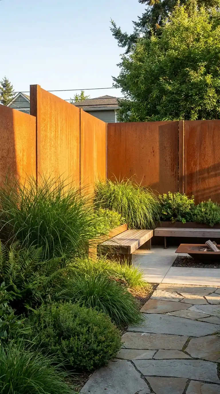 Corten Steel Fence Panels