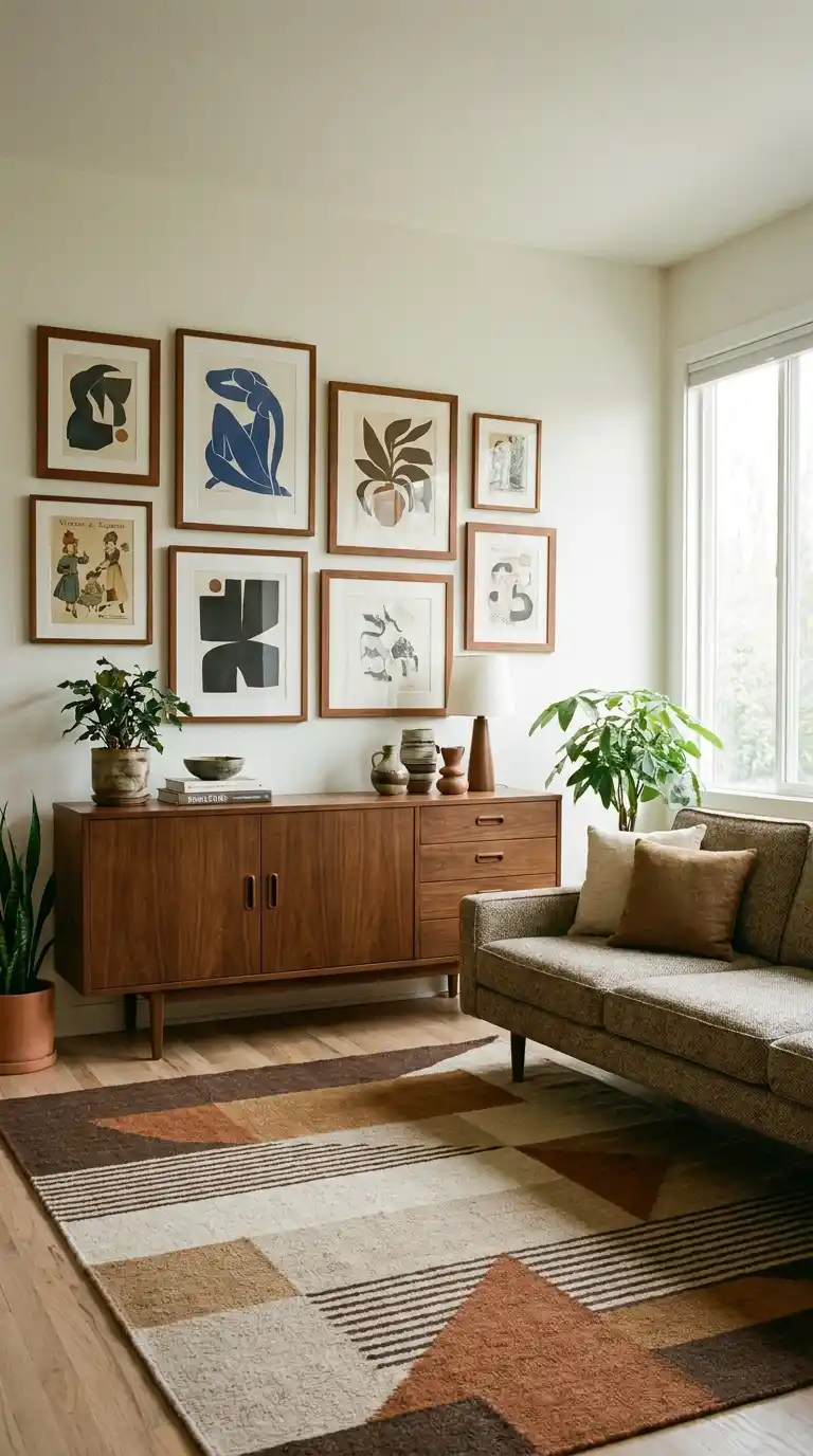  Curated Gallery Wall of Mid-Century Art