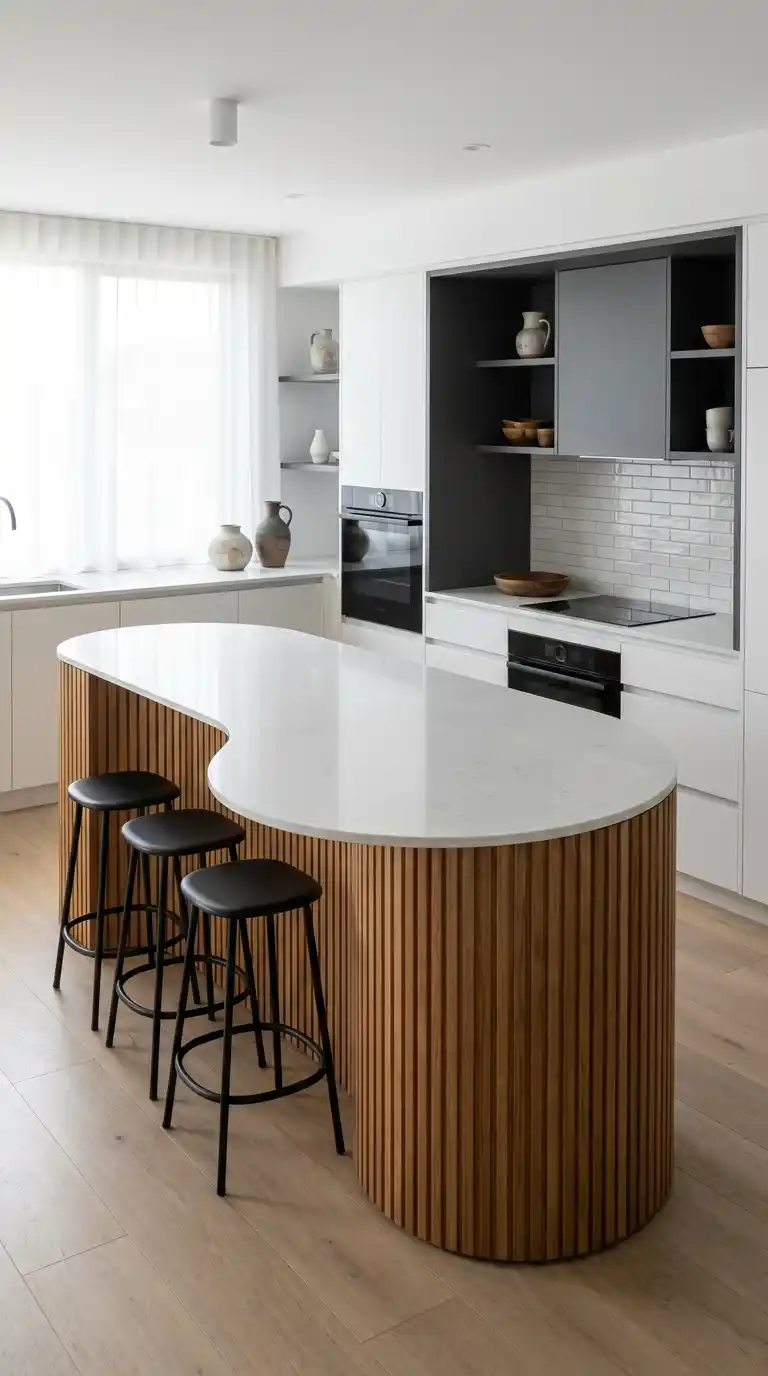 Curved Kitchen Island
