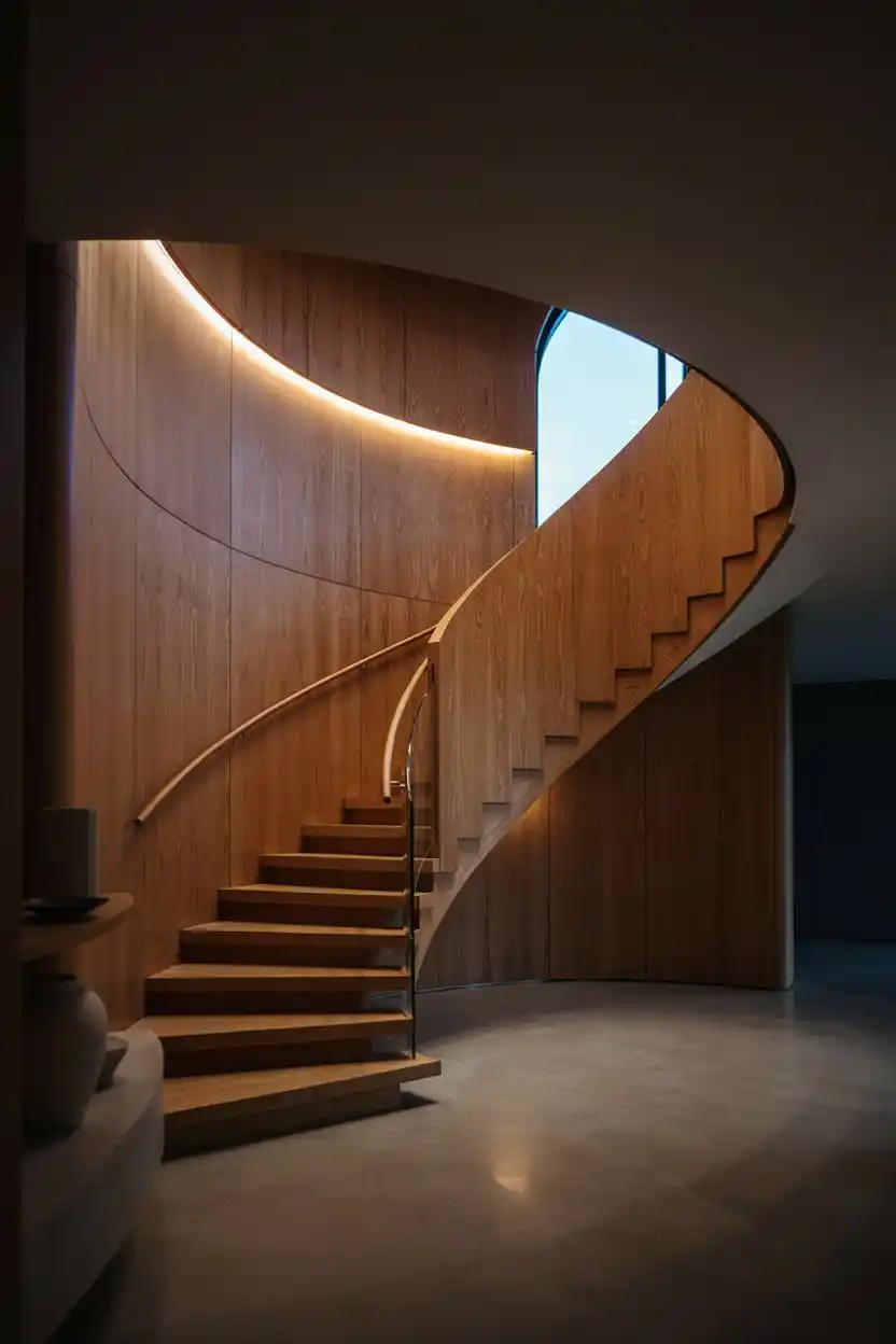 Curved or Wrapped Paneling on a Spiral or Curved Staircase