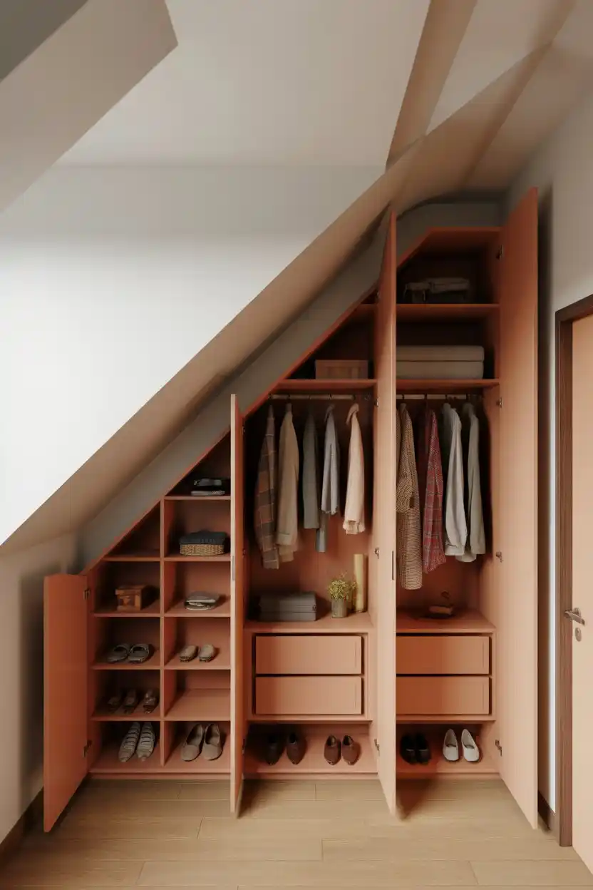 Custom Closet Built Into the Eaves