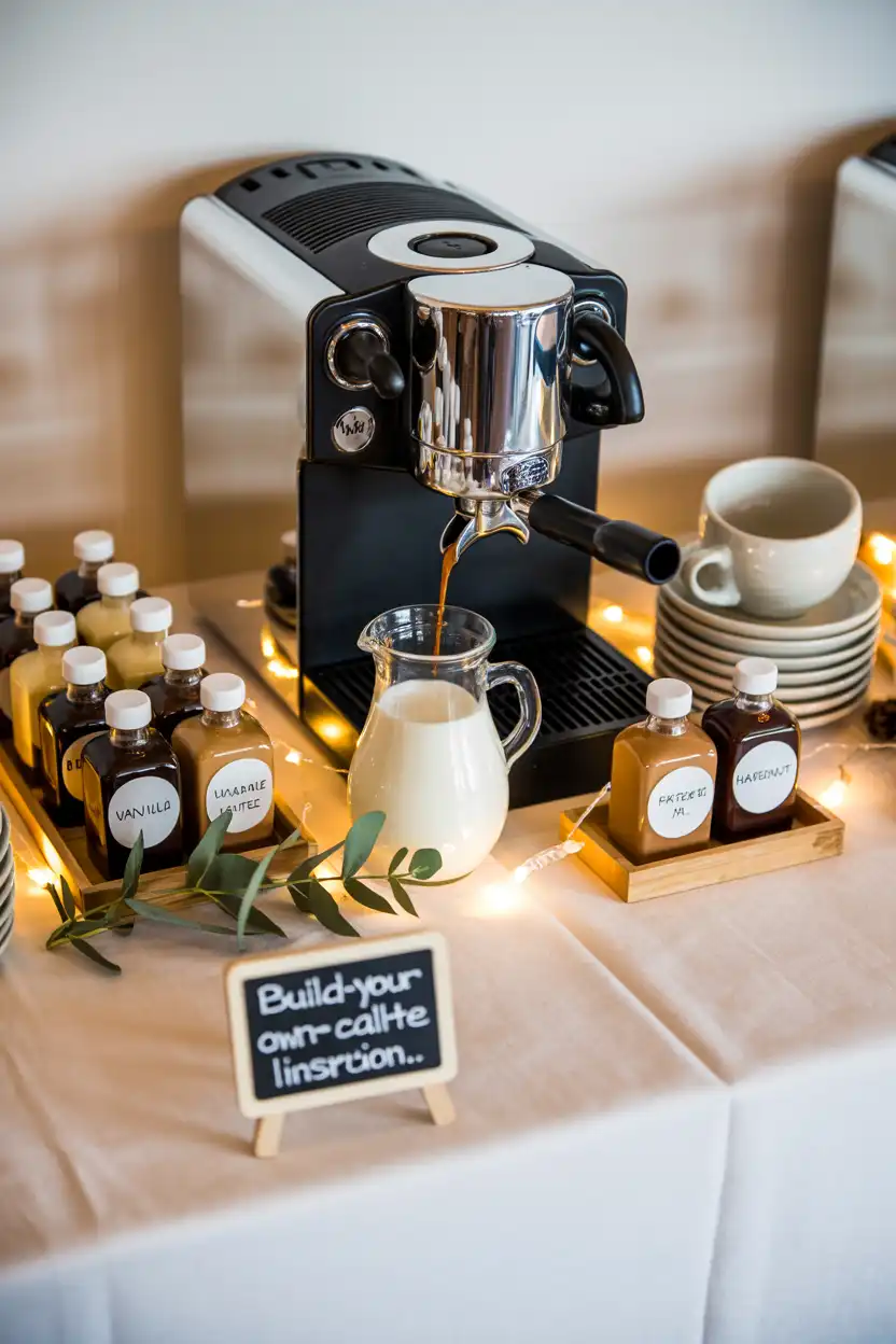 DIY Latte Art Bar With Flavoured Syrups