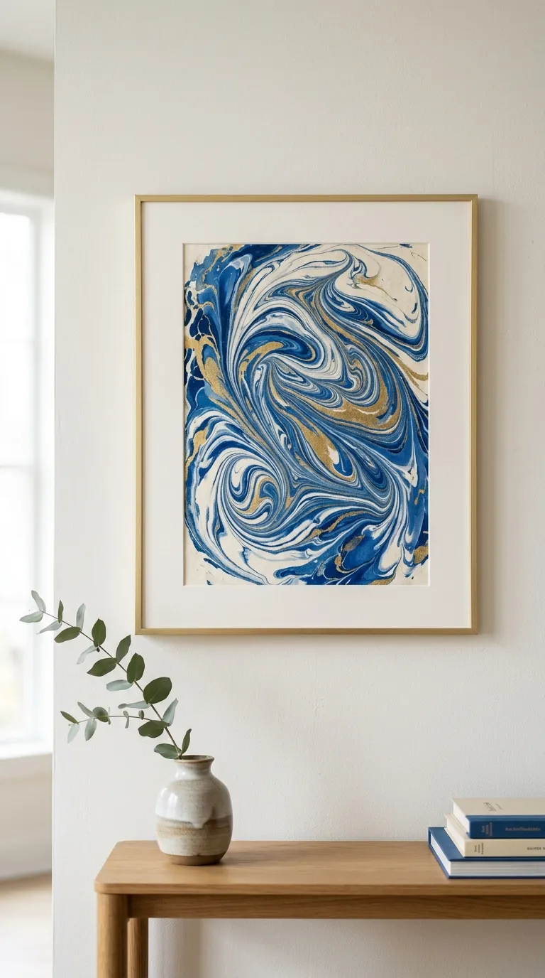 Marbled Paper Wall Art