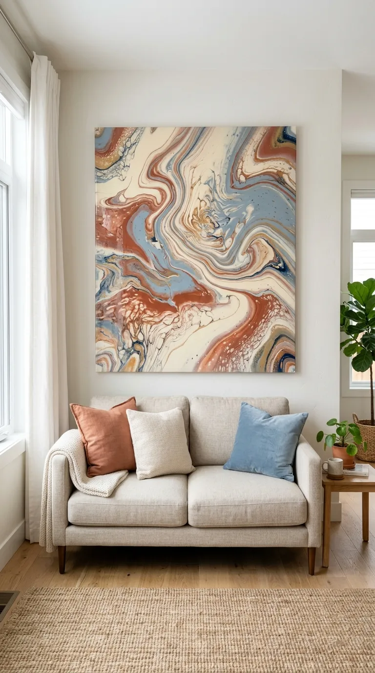 Abstract Paint Pour Canvas
