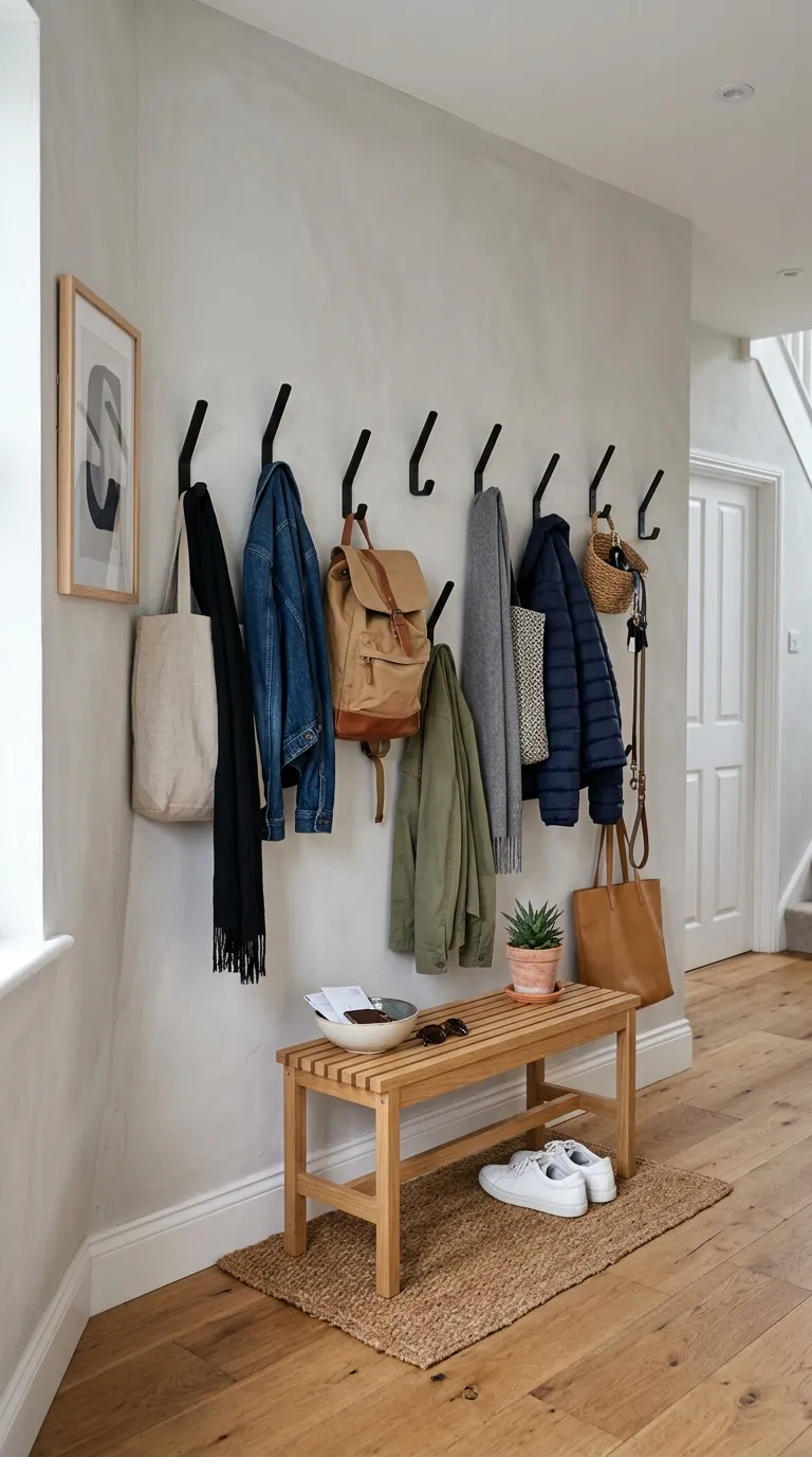 Vertical Coat Hook Rail