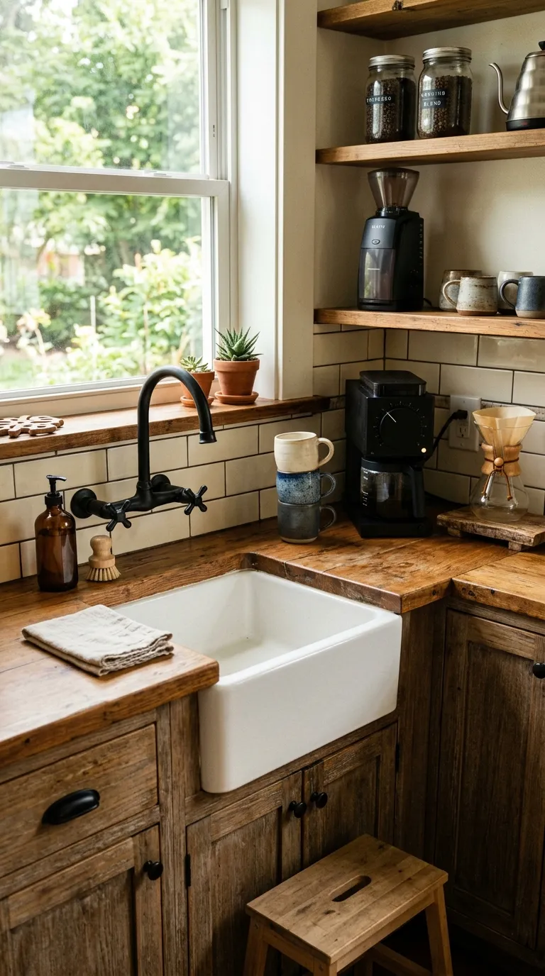 Farmhouse Rustic Coffee Bar Ideas