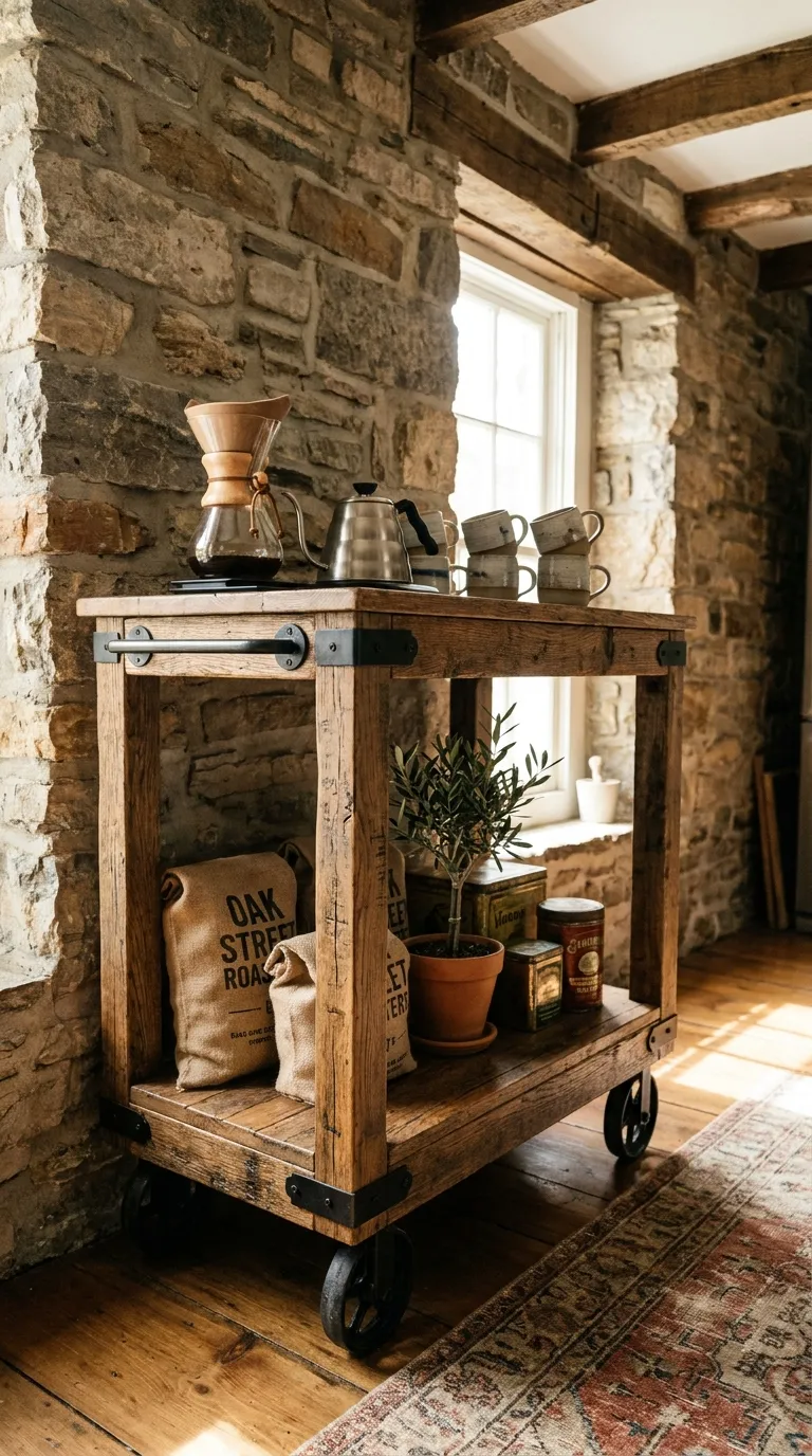 Farmhouse Rustic Coffee Bar Ideas