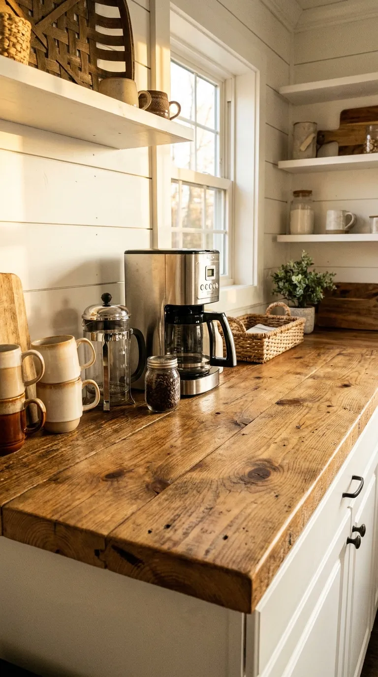 Farmhouse Rustic Coffee Bar Ideas