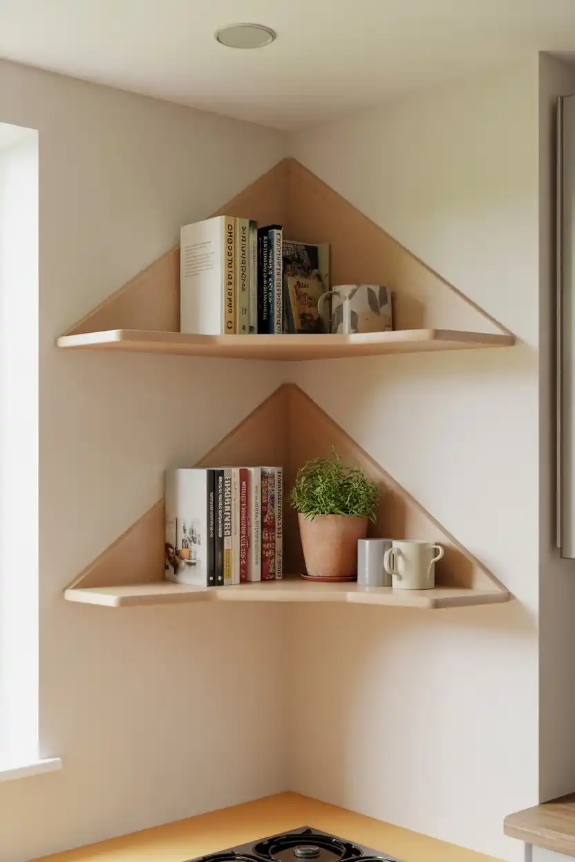 Floating Corner Shelves