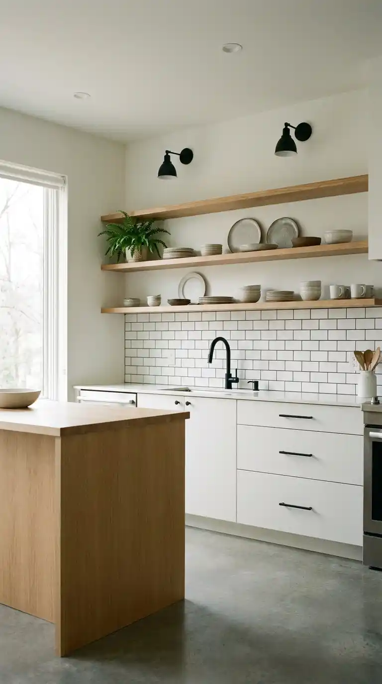 Floating Shelves Instead of Upper Cabinets
