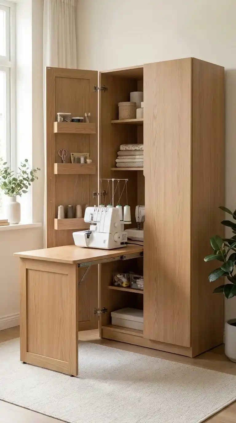 Fold-Out Murphy Sewing Table