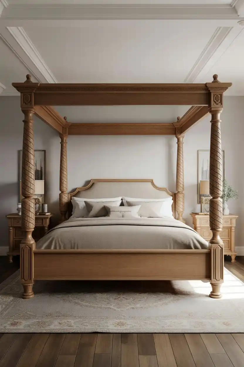Four-Poster Bed Frame