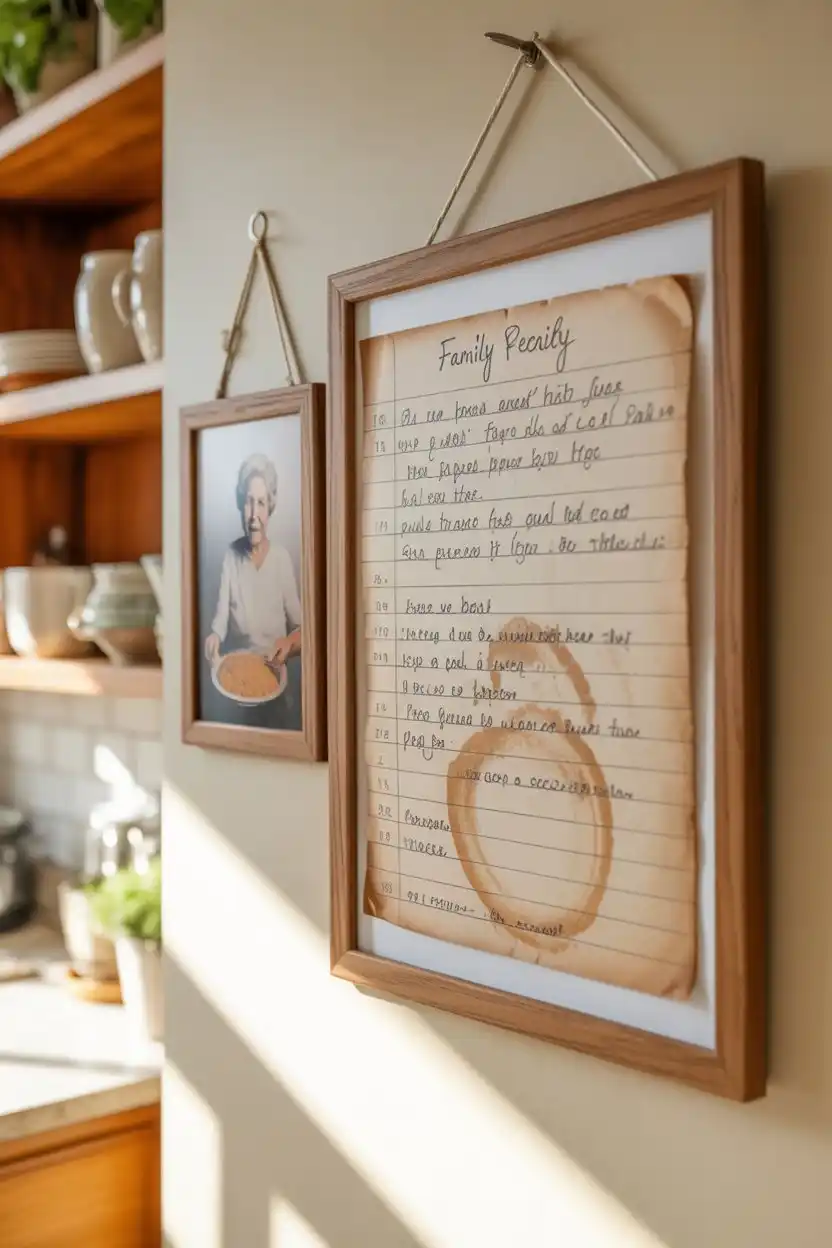 Framed Family Recipe Art