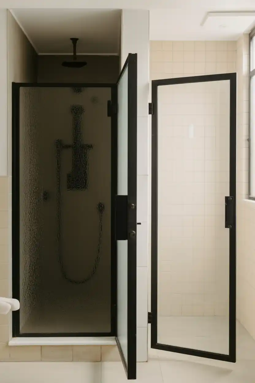 Frosted or Textured Glass Shower Doors