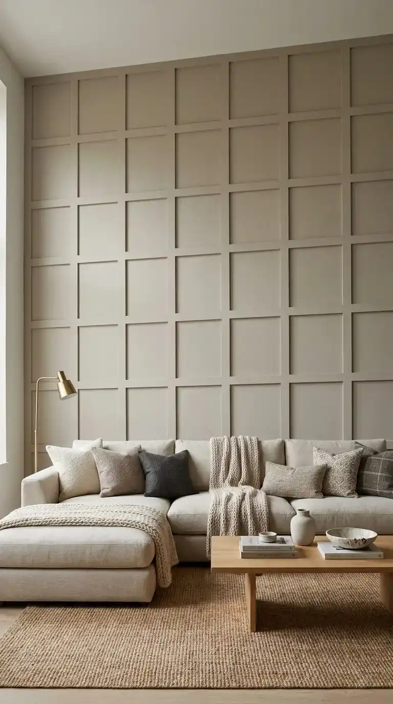 Full-Wall Grid Paneling