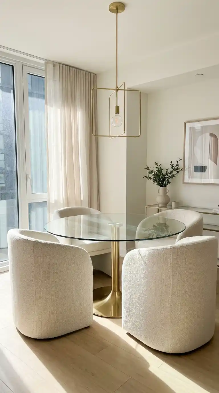 Glass or Acrylic Table for an Airy Feel