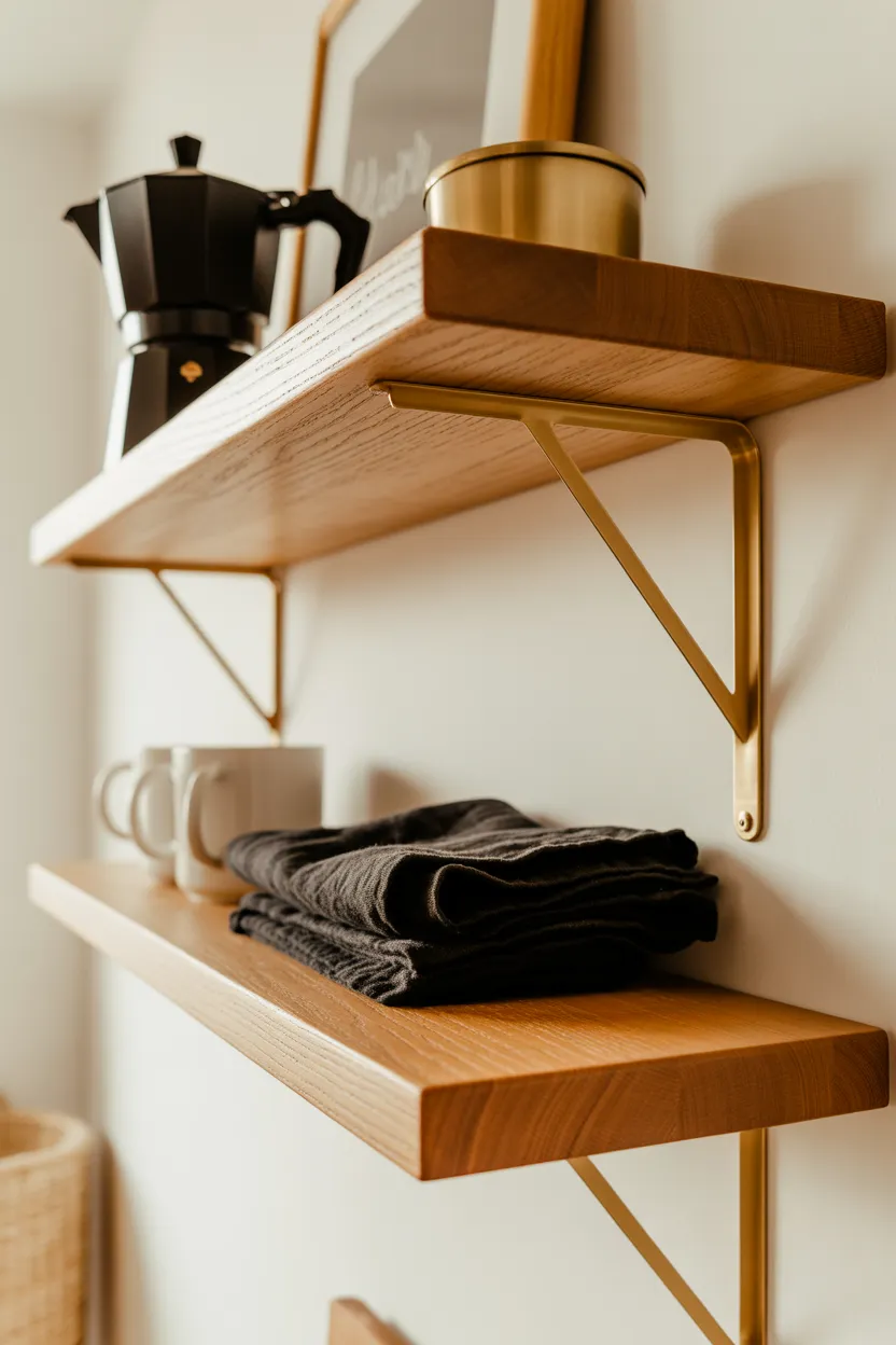Gold, Black, and White Coffee Bar