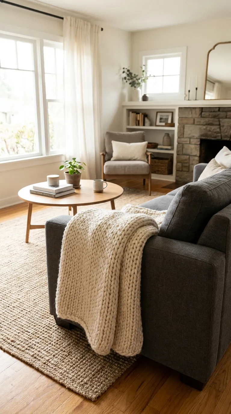 Textured Knit Throw Blankets