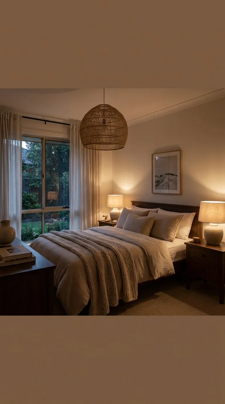 Layered Bedside and Overhead Lighting