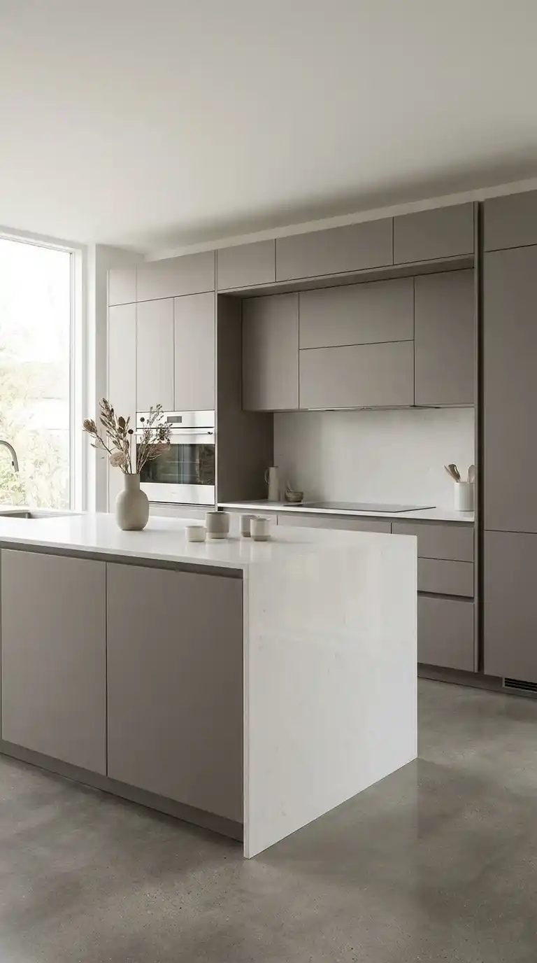 Handleless Flat-Panel Cabinetry