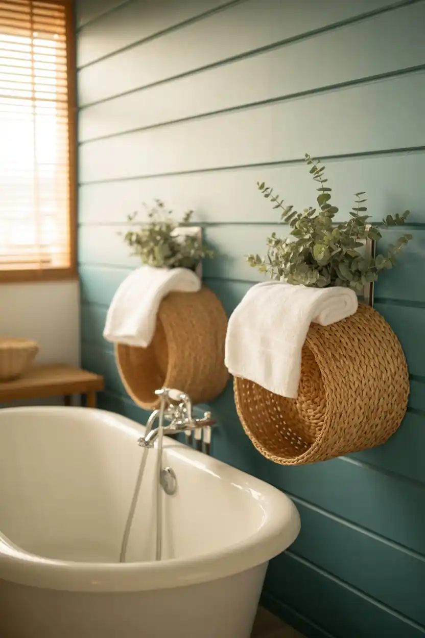 Hanging Wall Baskets for Towels